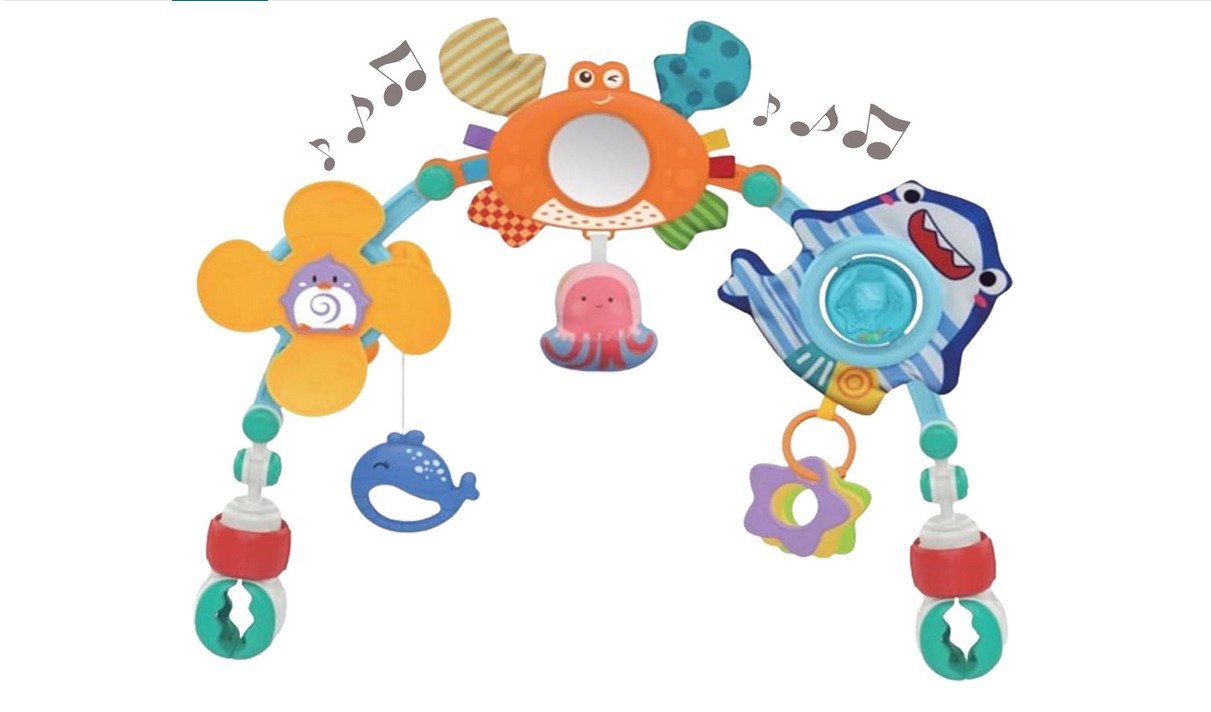 🫧 Maxi Baby Móbile Para Carrinho e Berço com Chocalho Ocean