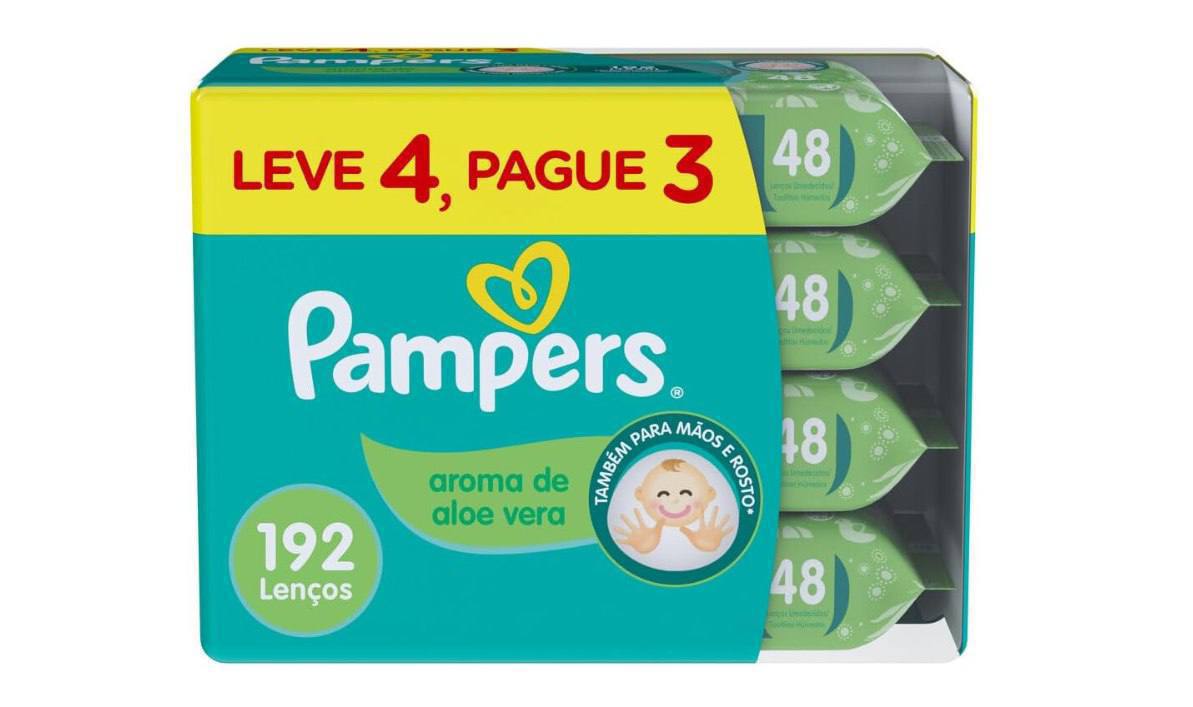 🫧 Pampers Lenços Umedecidos Aroma De Aloe Vera 192 Unidades