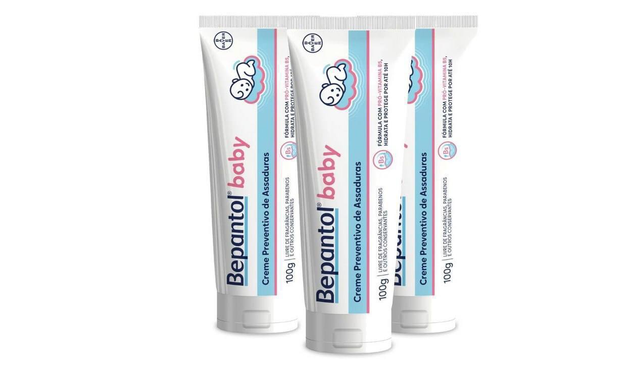 🫧 Kit 3 Cremes Pomadas de Assaduras Vit B5 com 100g cada, Total 300g - Bepantol Baby
