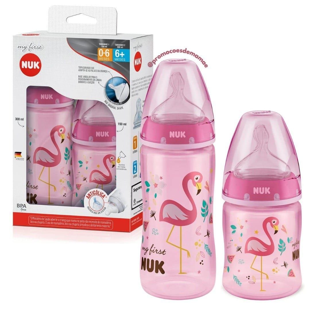 Kit Mamadeira My 1st S1 150ml S2 300ml Girl - NUK, Rosa, 2 Unidades