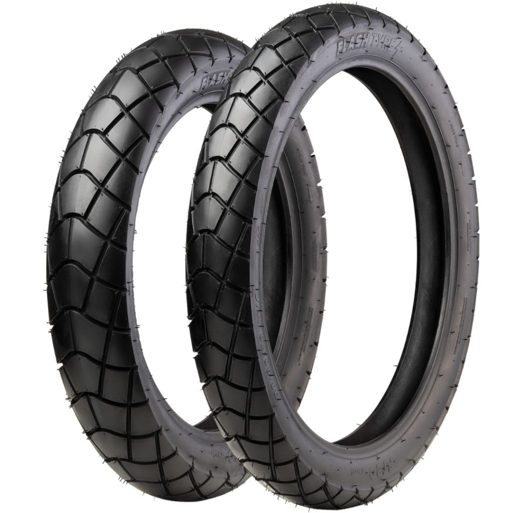 - Par Pneu Novo 110/90-17 + 90/90-19 Flash Tyre Bros 125 150 160 Crosser XRE XTZ