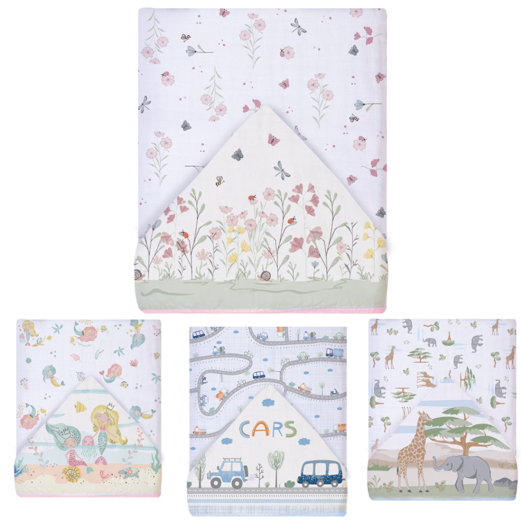 🛍️ Toalha Soft 2 Camadas com Capuz estampado