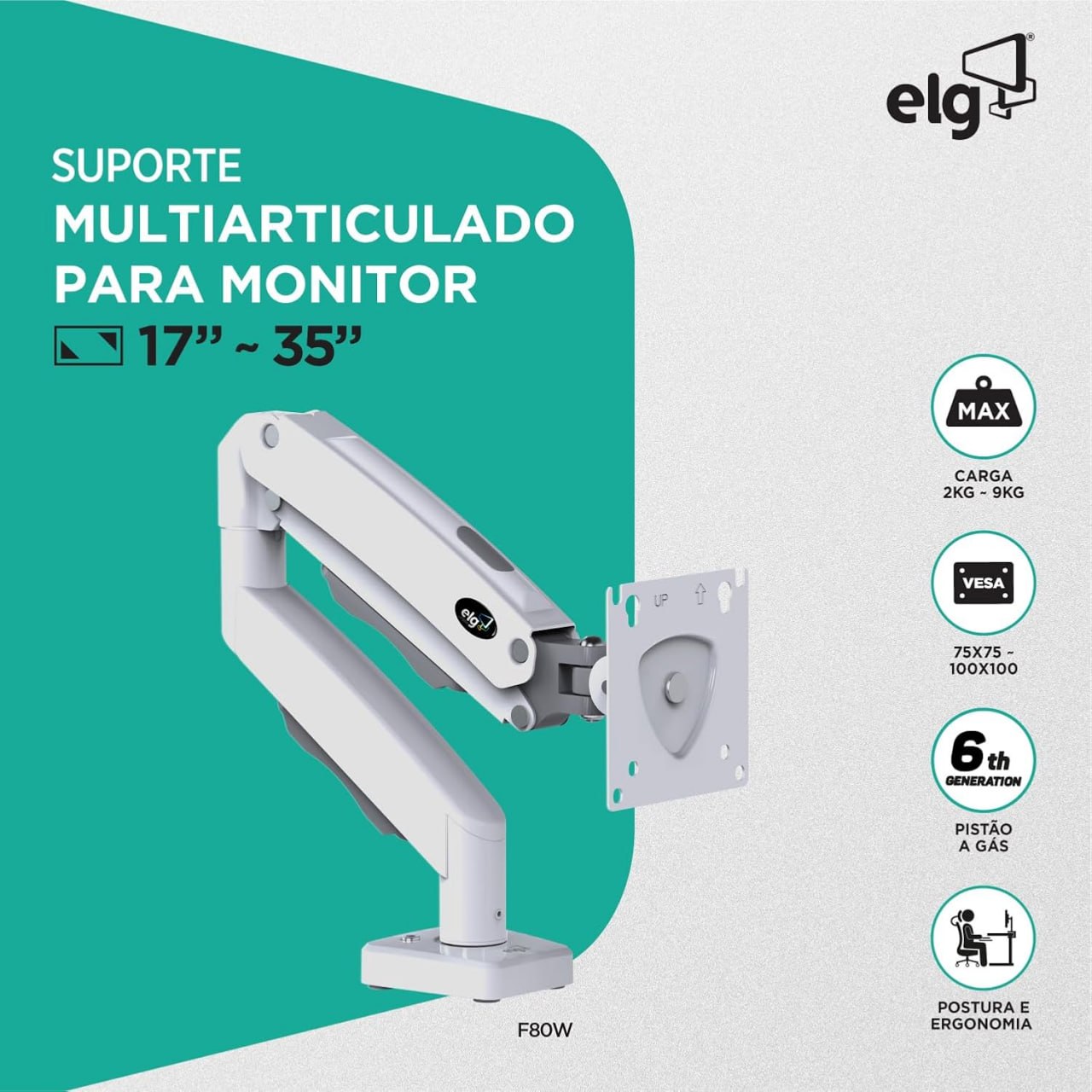 🎯 SUPORTA ATÉ 35 POLEGADAS SEM TREMOR