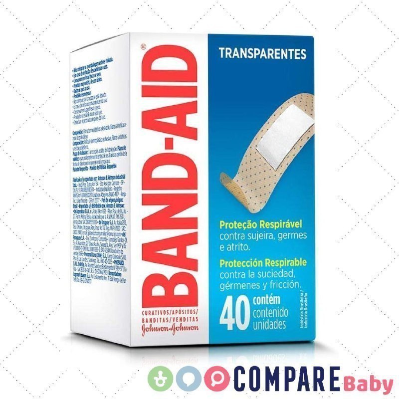 😍 Band-Aid Curativos Adesivos Regular 40 Unidades