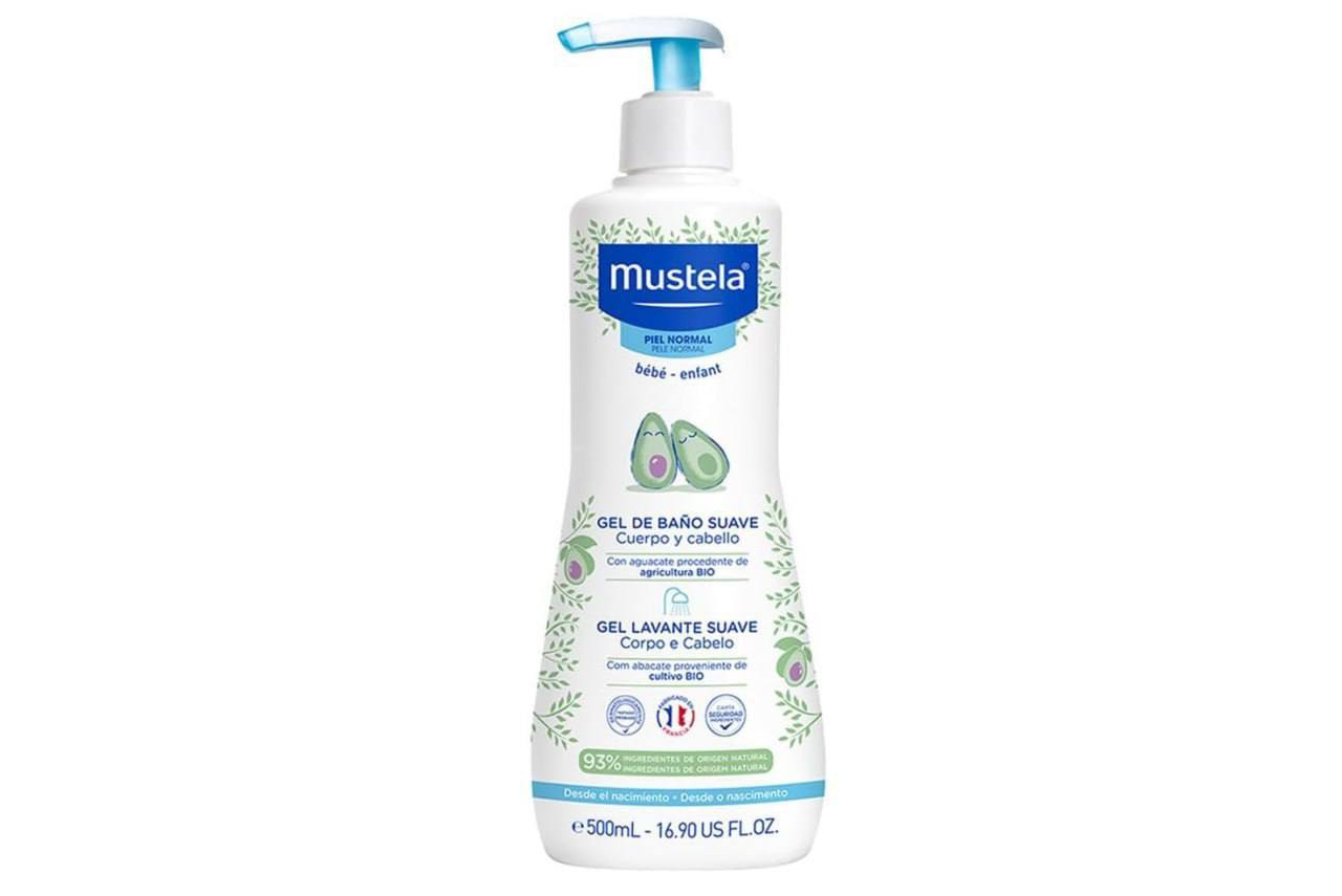 🫧 Mustela Gel Lavante Suave 500ml - Sabonete Líquido Corpo e Cabelo Infantil - 93% de Ing