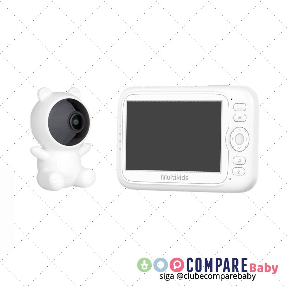 😍 Babá Eletrônica Peek-a-Boo Dual Monitor e APP Multikids - BB491
