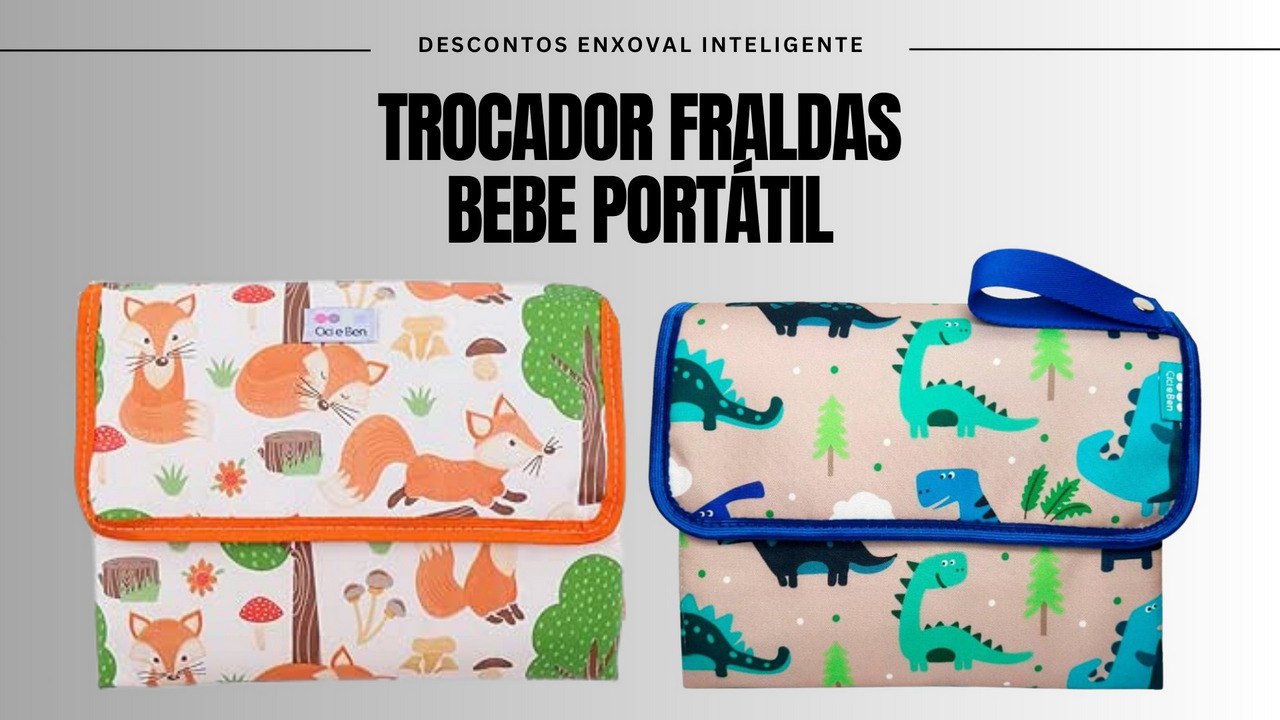 🫧  Trocador Fraldas Bebe Portátil com alça do Rn a 3 anos