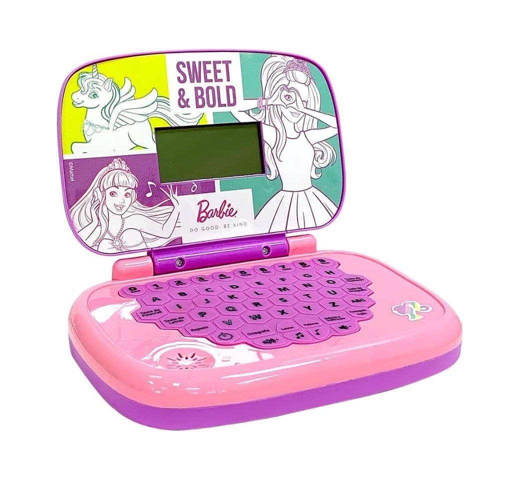 Laptop Barbie, Brinquedo Educativo - Bilíngue Candide