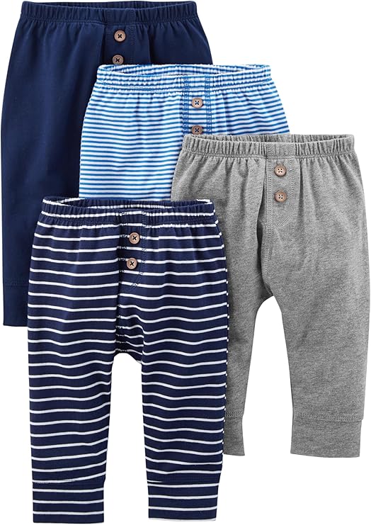 🫧 Calças Pacote com 4 calças neutras Simple Joys by Carter'sUnisex Bebê, tam 0-3m