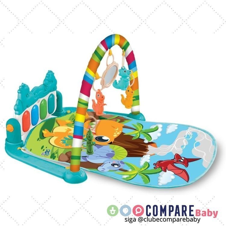 😍  Maxi Baby Tapete de Atividades Para Bebê Piano Funny Dino
