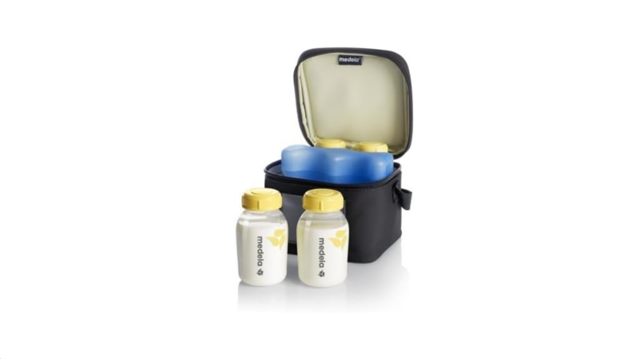 🫧 Bolsa Térmica Medela com frascos de 150 ml livres de BPA, Conjunto de 4 Frascos de Arma