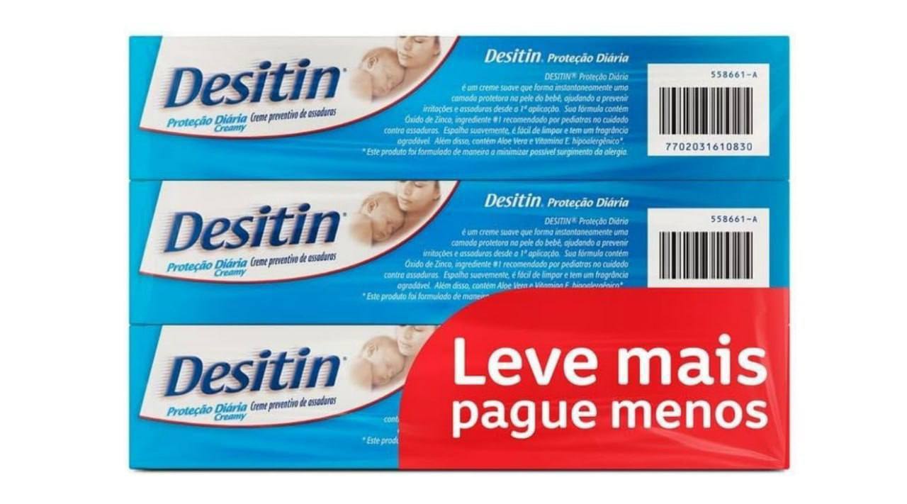 🫧 Desitin Creme Preventivo de Assaduras Proteção Diária Creamy | Kit com 3 unidades de 11