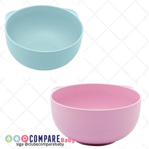 😍 LYOR - Bowl de Bambu e PP Baby Bear Azul 14cm x 14cm x 6,5cm