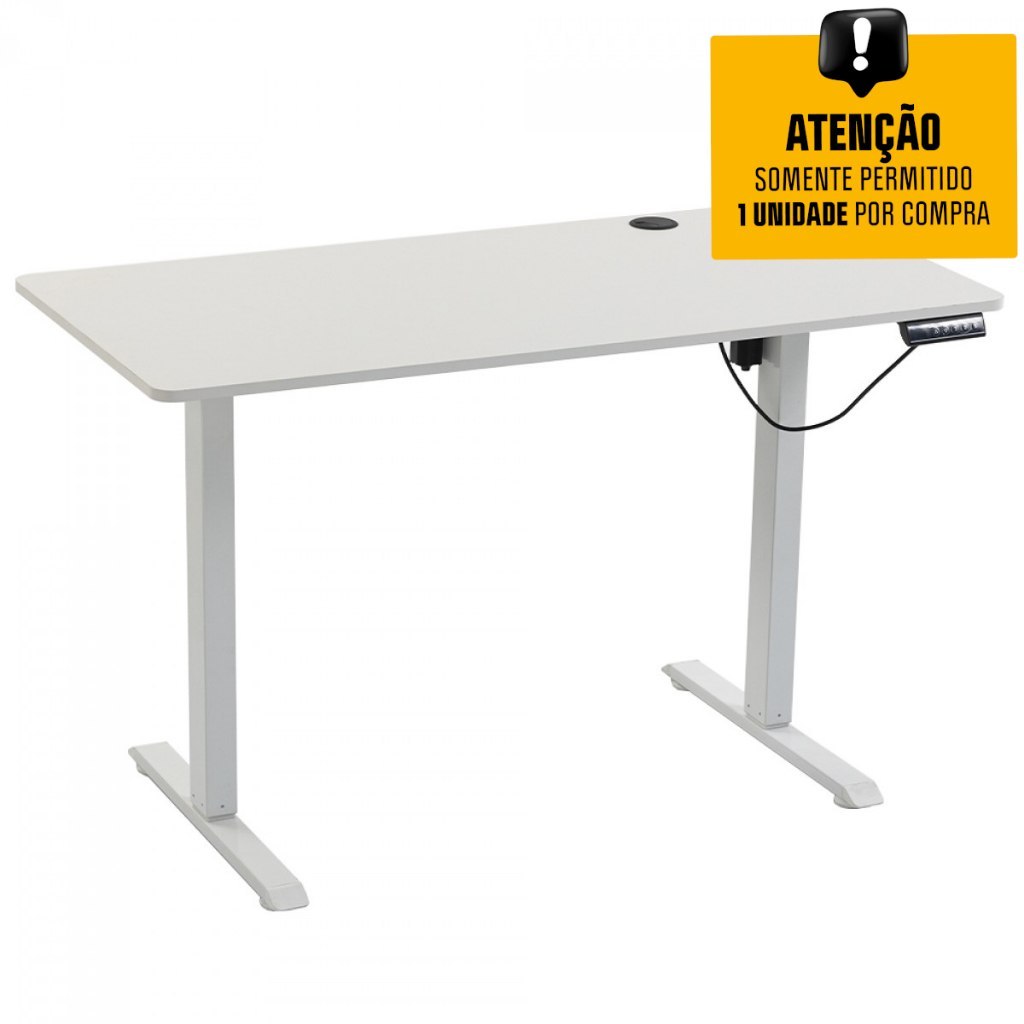 🛍️ Mesa Para Escritório Dr.Office Balance, Altura Ajustável, Branca, DR-TB12060WA