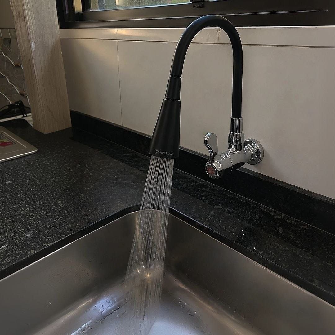 Torneira Gourmet Luxo Flexível Cozinha Parede 2 Jatos - Marca Camperluz