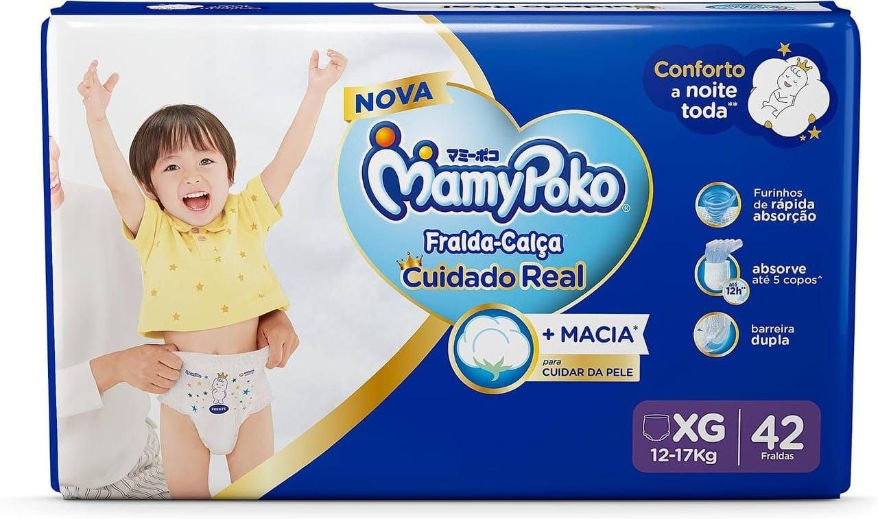 MamyPoko Fralda-Calça Premium Seca XG 42 Unidades
