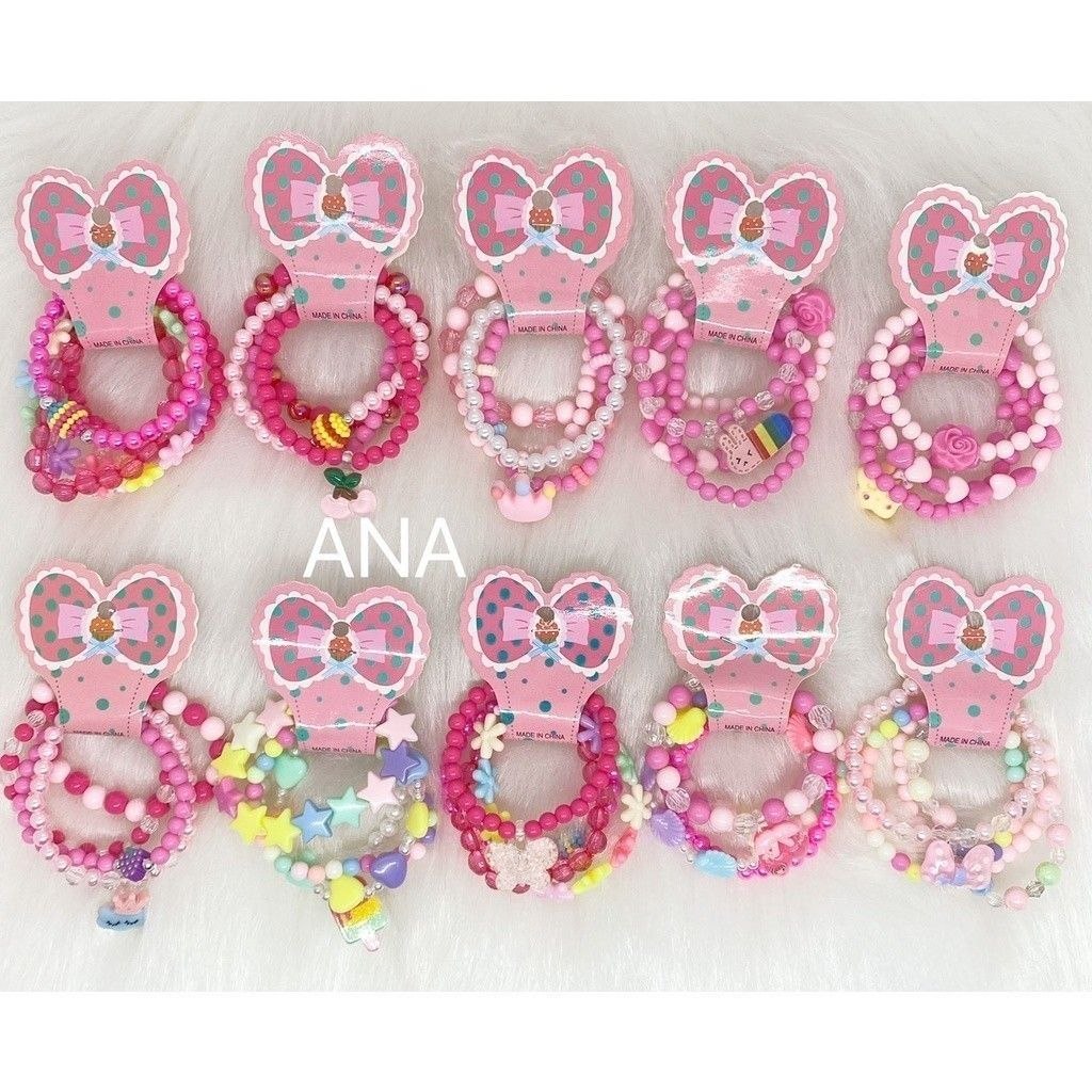 - GGUAN Kit 24 pulseiras lindas infantis de miçanga