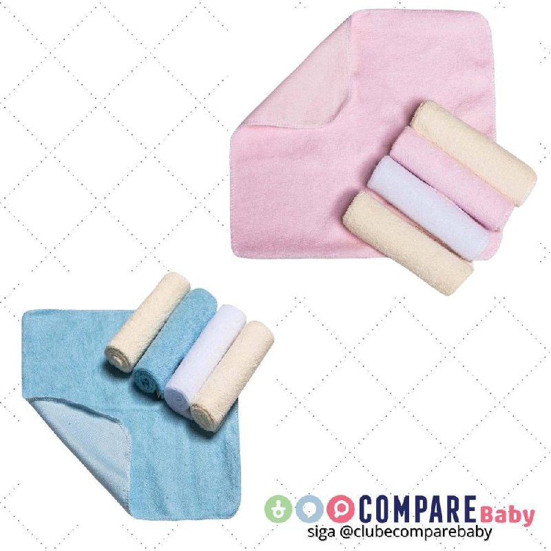 😍 Papi Textil Toalhinha De Boca Atoalhada Bordados Karinho 22Cm X 22Cm Contém 05 Un