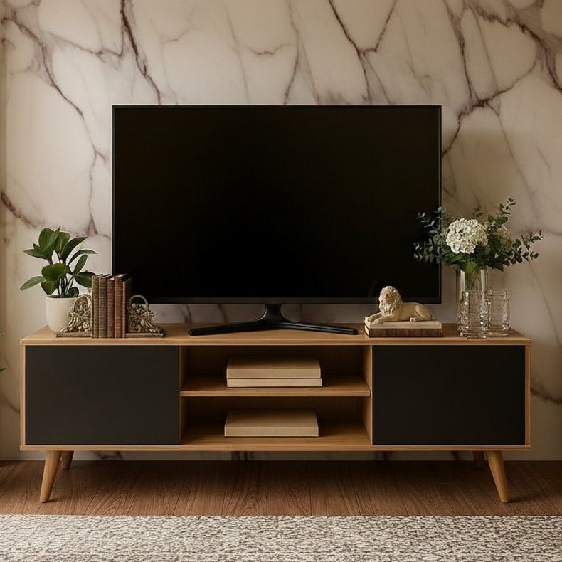 - QUEIMA DE ESTOQUE - Buffet Aparador Para Sala Com 2 Portas Rack Para Tv 50 Polegadas