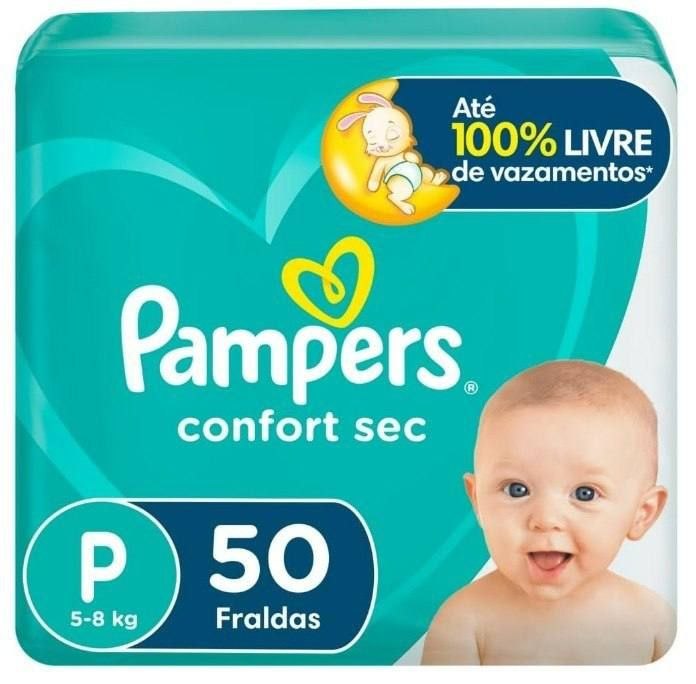 Fralda Pampers Confort Sec P 50 Un