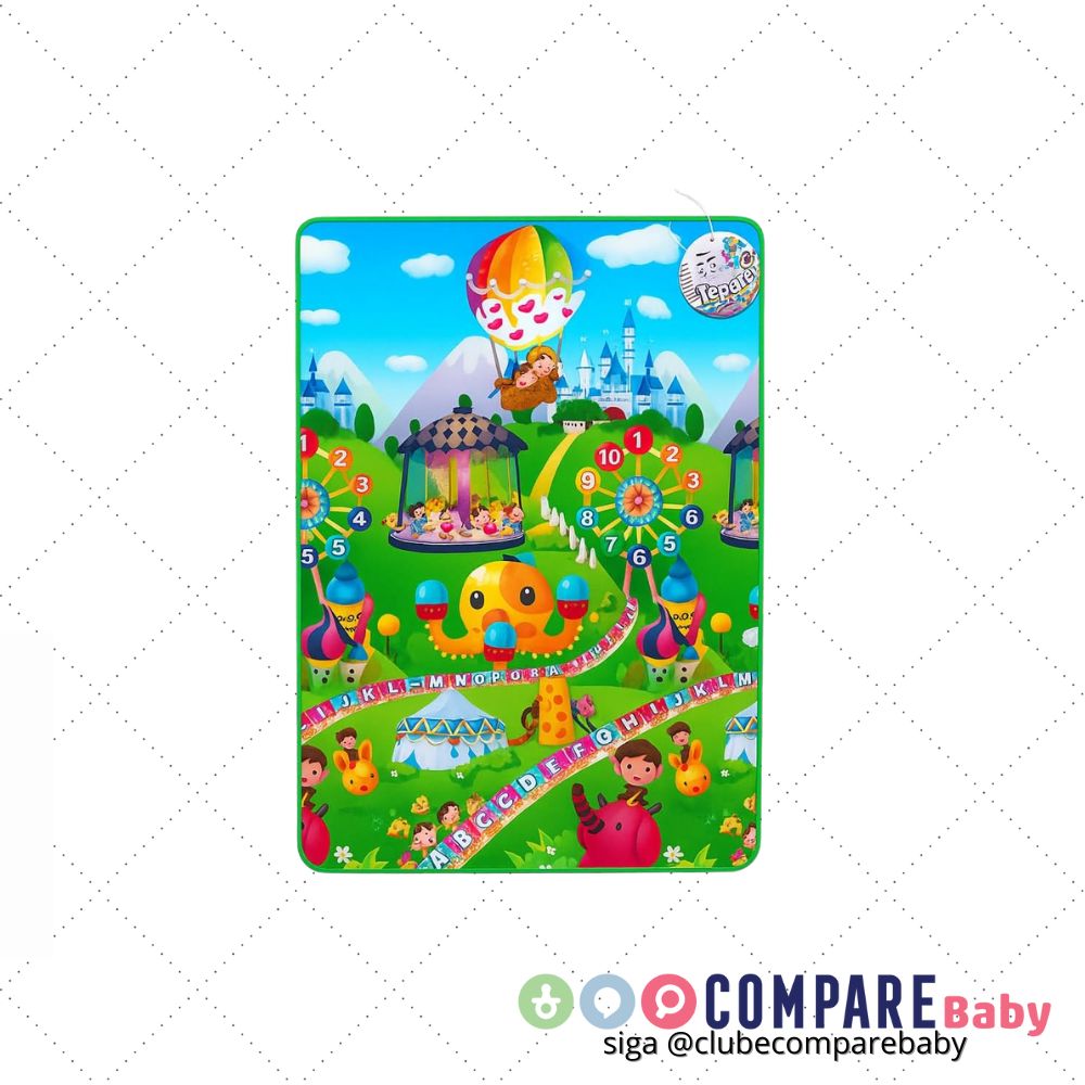 😍 Tapete De Atividades Infantil Com Proteção Térmica Para Bebê 1,80 X 1,20m