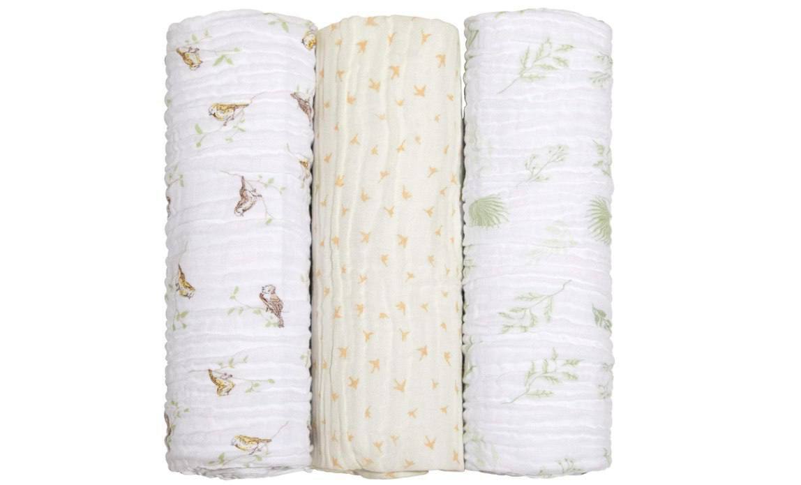 🫧 Papi Textil Cueiro Swaddle Soft Bamboo Mami 1,20M X 1,20M Contem 03 Unidades