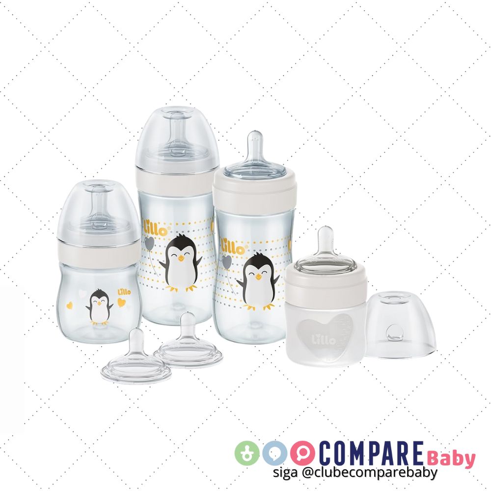 😍 Kit de Mamadeiras e Bicos Super Evolution Lillo - 80ml, 150ml e 300ml