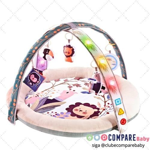 😍 Maxi Baby Tapete de Atividades Bebê Luz e Musica Comfy Leão