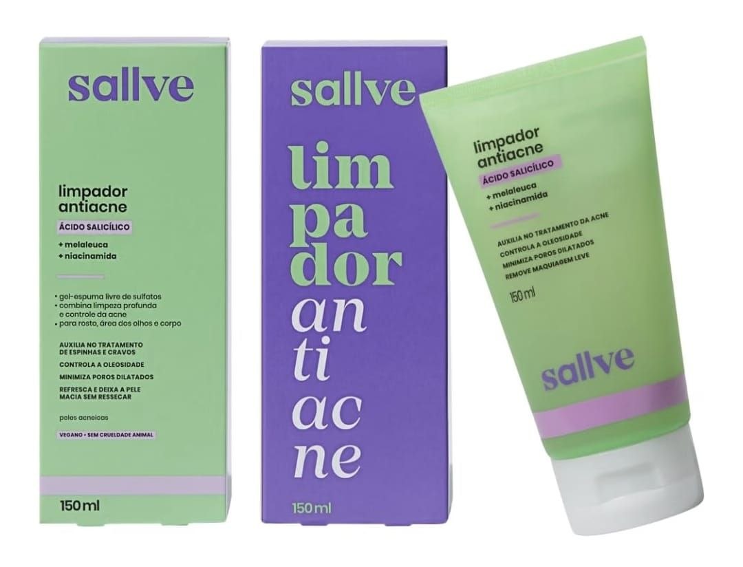 Sallve Limpador Antiacne 150Ml - Ácido Salicílico