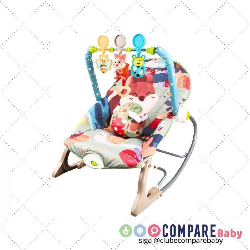 😍 Maxi Baby Cadeira de Descanso e Balanço Bebê Musical Funtime (Baxter (Esquilo))
