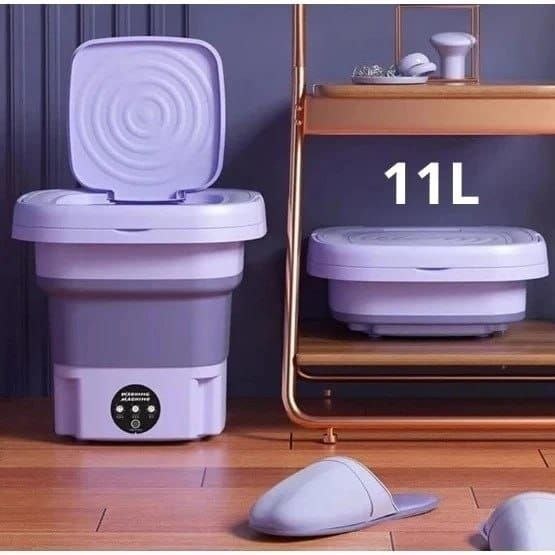 Mini máquina de lavar roupa 11L dobrável