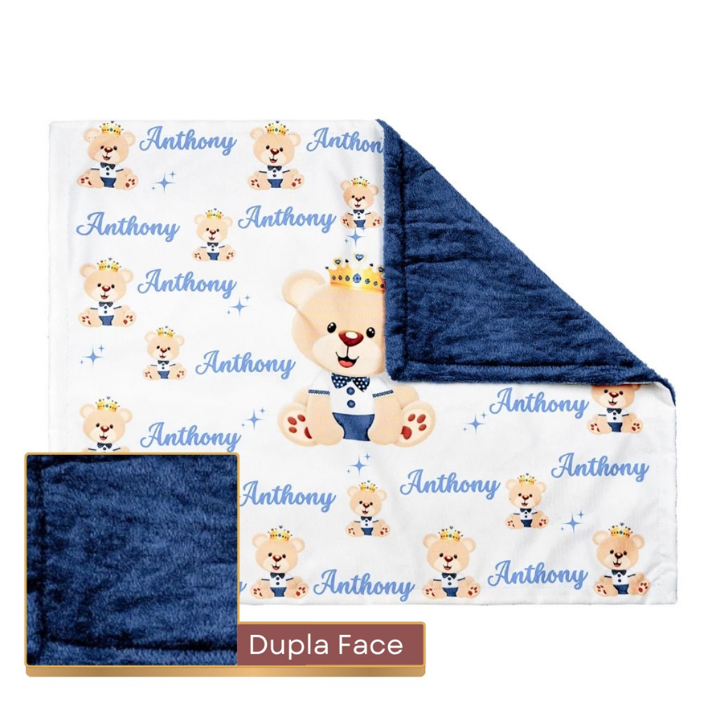 🛍️ Manta Bebê Personalizada com Nome /Entrega Expressa/ Menina e Menino lindas Mantinhas