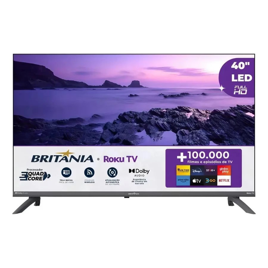 📺 Smart TV 40” Britânia B40CRA Full HD