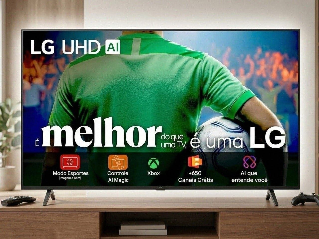 Smart TV 4K 50" LG UHD 50UA85 Processador α7 AI Ger8 4K Super Upscaling Google Cast Alexa