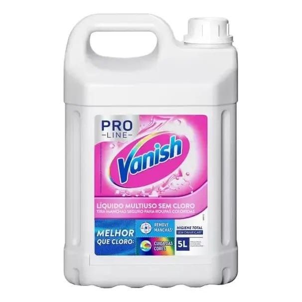 🛍️ Tira Manchas Vanish Líquido Multiuso para Roupas Coloridas Pro Line 5L