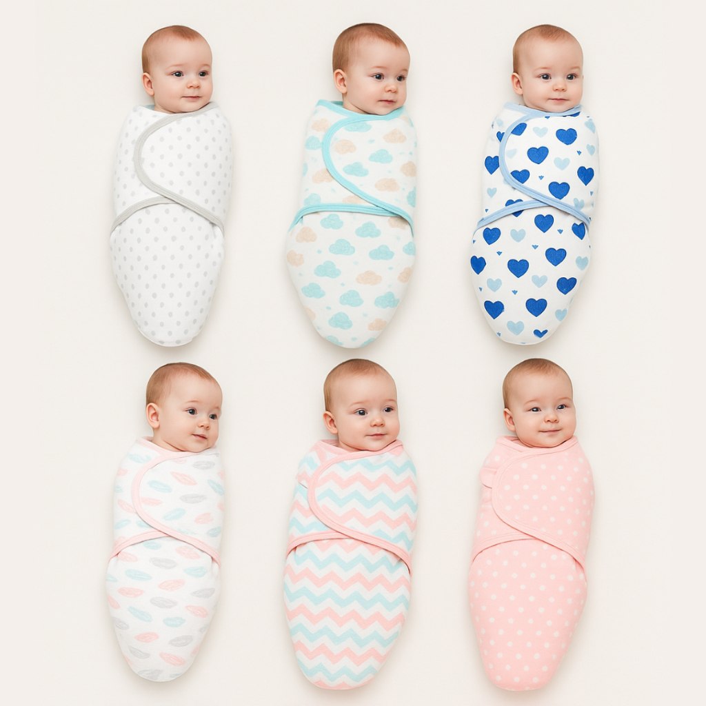 🛍️ Cueiro Charutinho Swaddle Me Para Bebe Ajustavel com Velcro