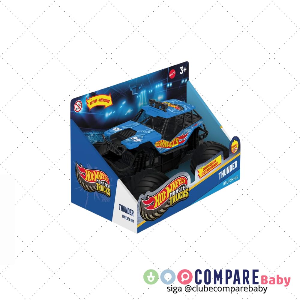 😍 Caminhão Monstro Hot Wheels Luz e Som Multi - BR2528