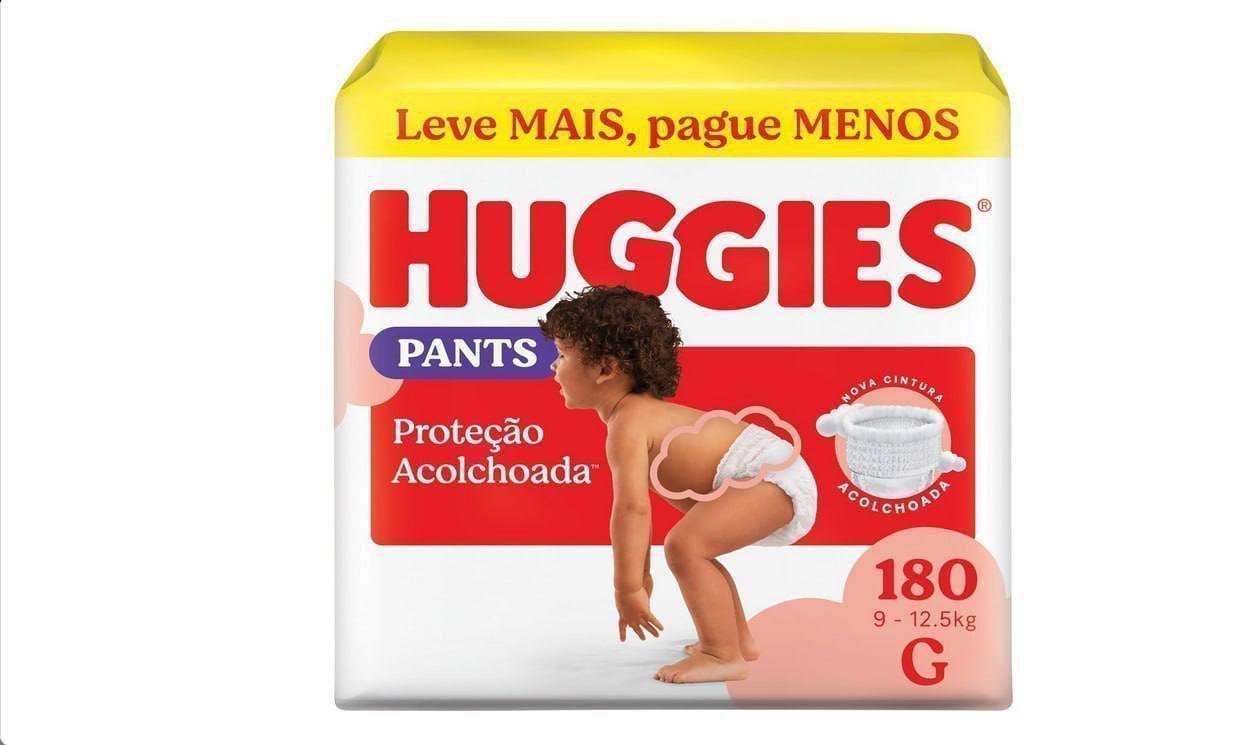 🫧 Huggies Fralda Pants Descartável Proteção Acolchoada G - 180 fraldas