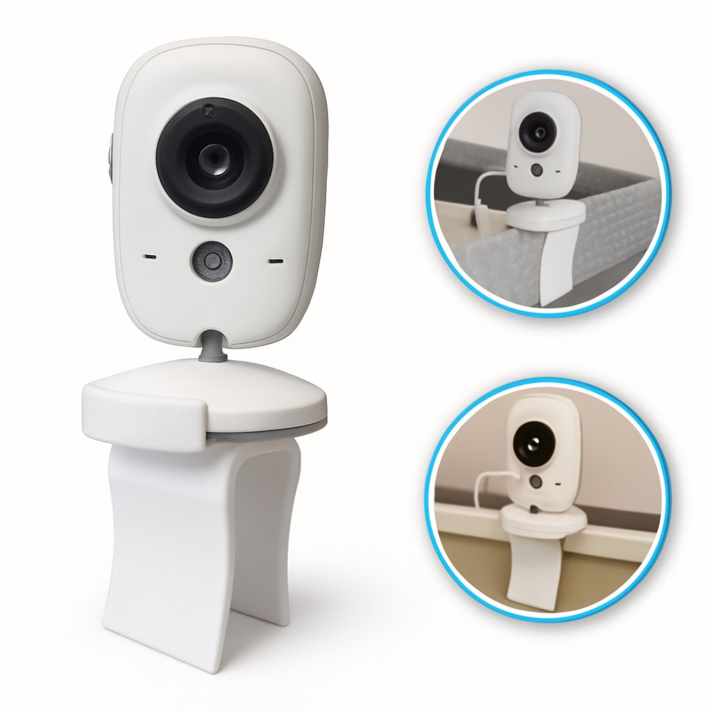 🛍️ Suporte de Babá Eletrônica Para Berço Universal Ajustável Flexível Monitor Bebê