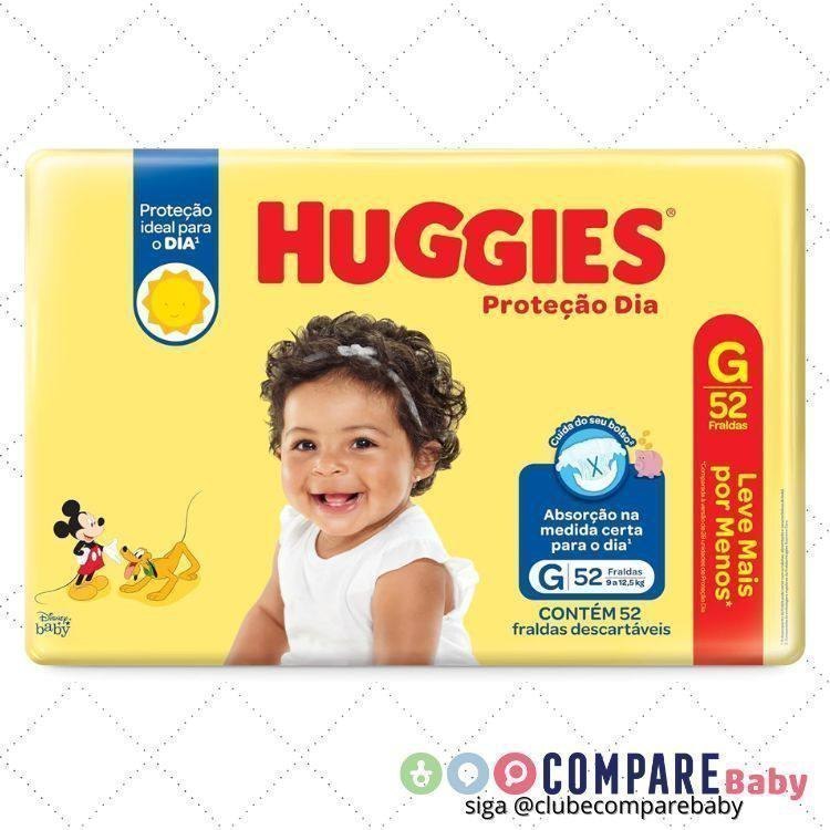😍 Huggies Fralda Proteção Dia Tam. G - 52 fraldas