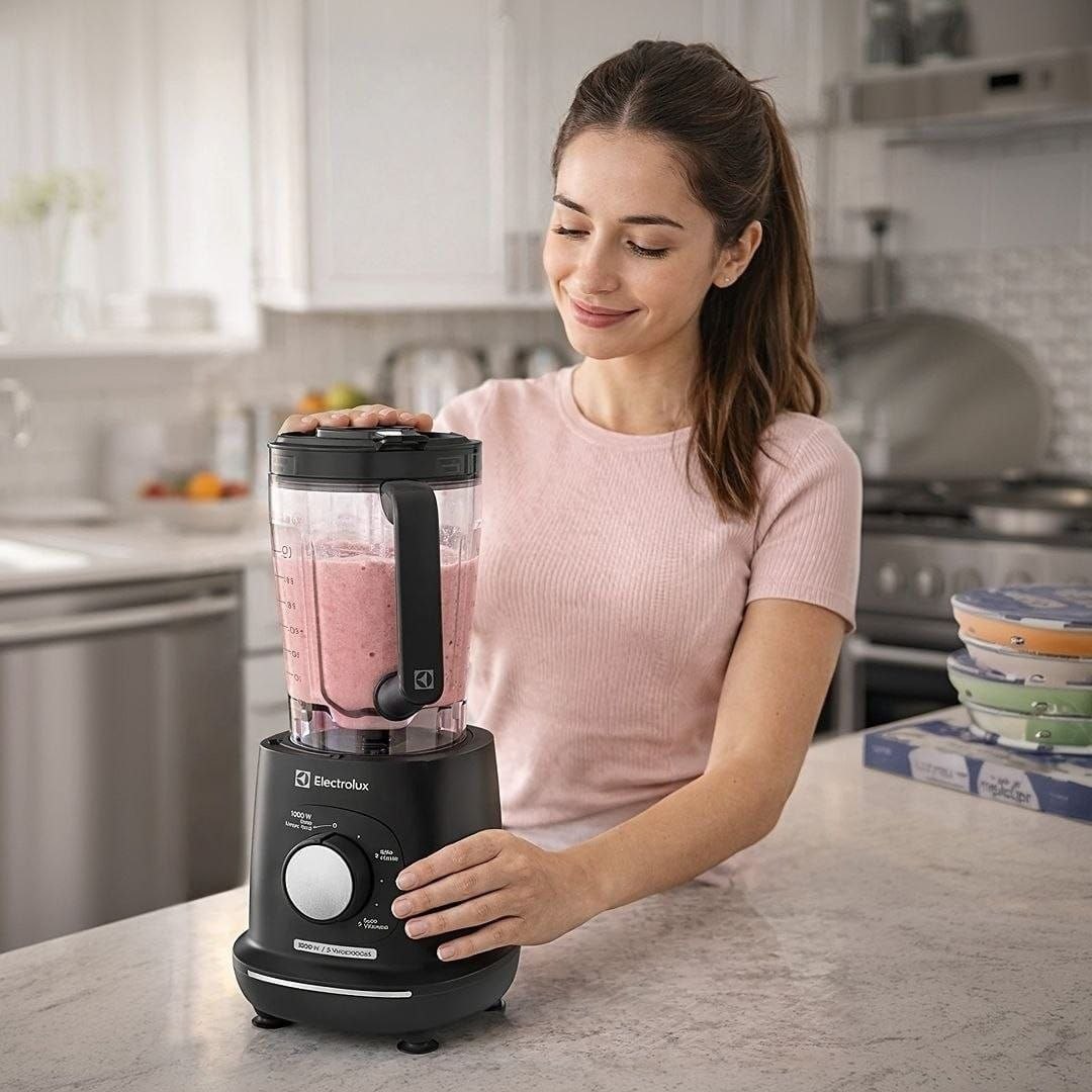 Electrolux Liquidificador 1000W 2,7L com TriForce, 3 em 1 Cinza EBL1000 127V