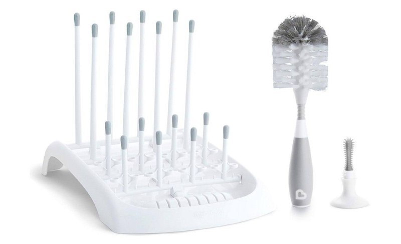 🫧 Kit de limpeza de mamadeiras e copos Munchkin®, cinza