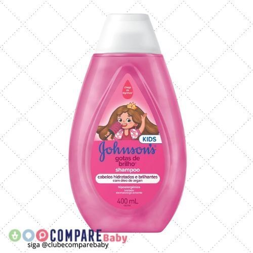 😍 Shampoogotas de Brilho, Johnson'S Baby, Rosa, 400 Ml