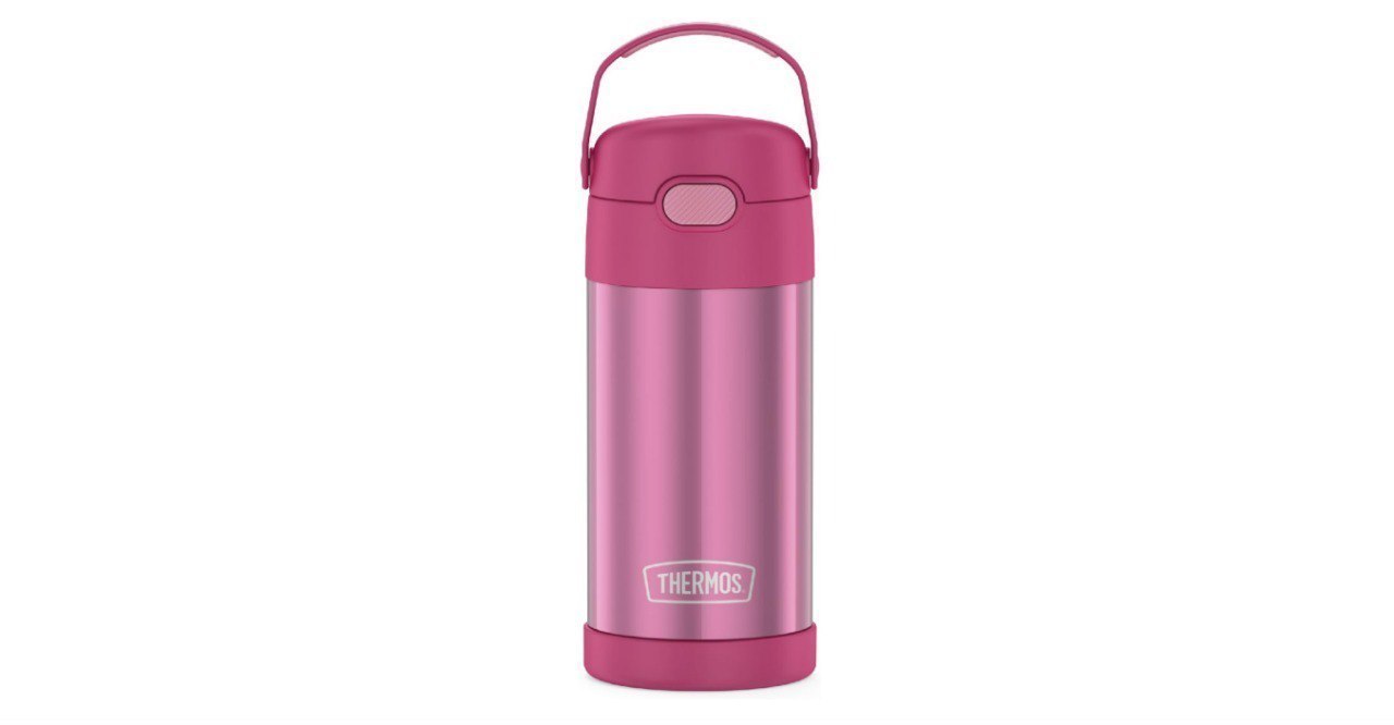 🫧 Thermos Garrafa infantil Carros Funtainer, aço inoxidável, 354 ml, rosa