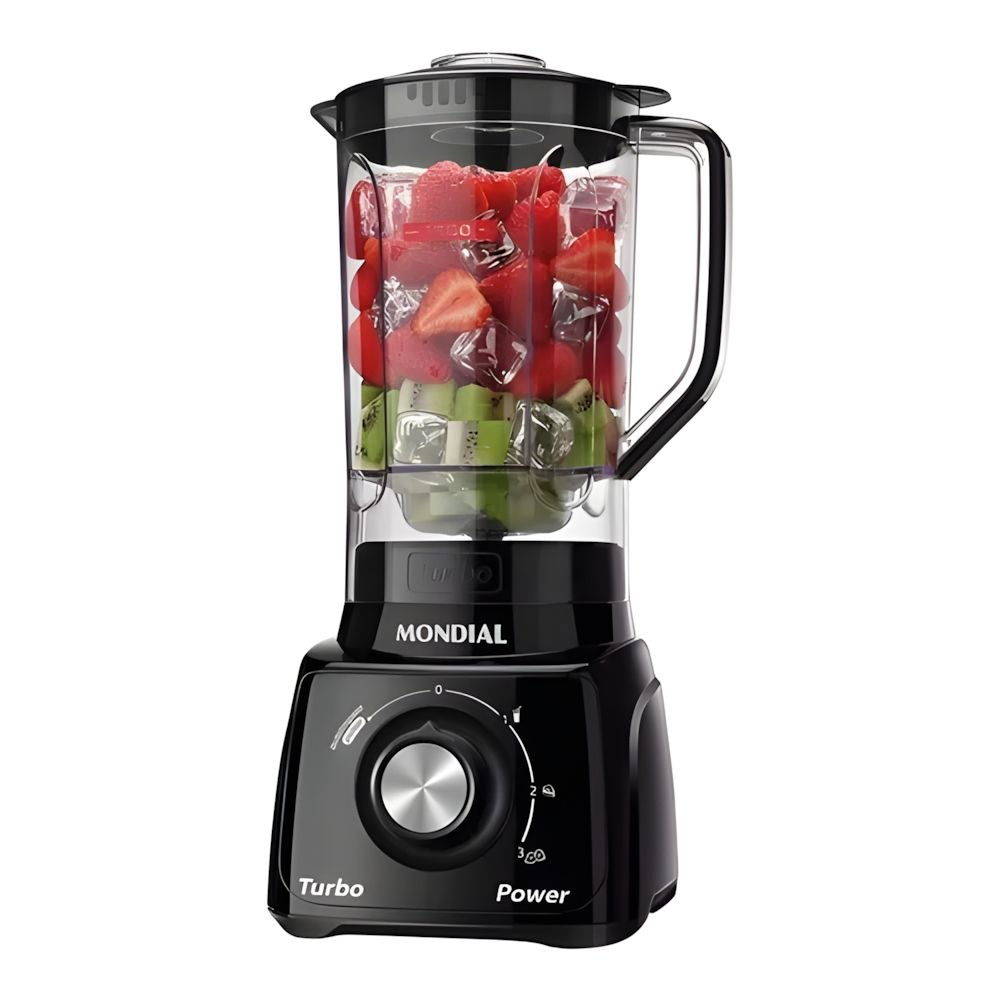 - Liquidificador Mondial L‑99 Turbo 550 W 3 Velocidades