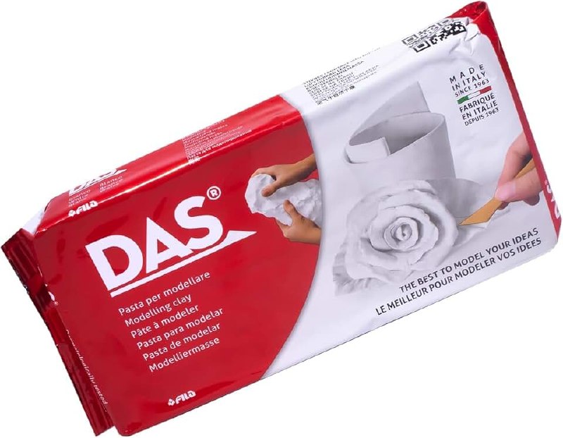 🛍️ DAS, Massa para Modelar, Branco, 1Kg