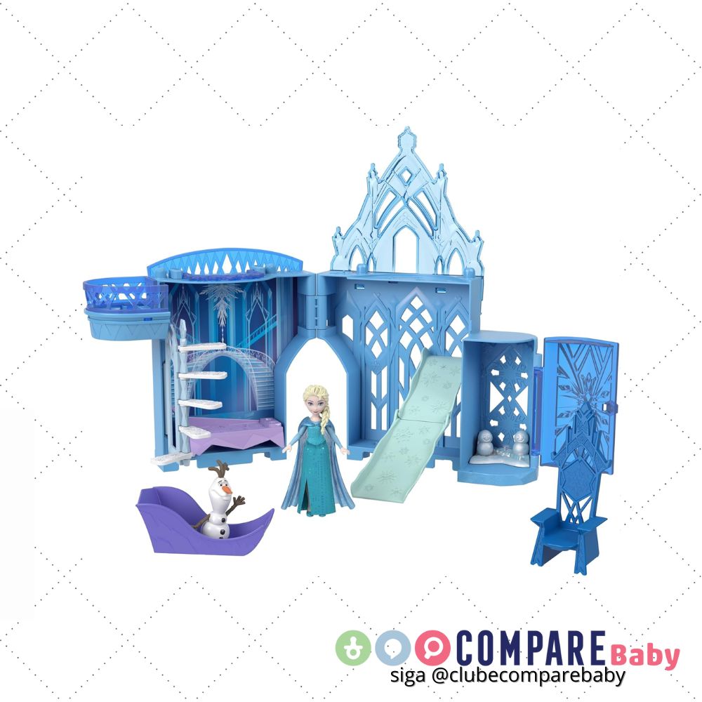 😍 Disney Frozen Casa de Bonecas Castelo da Elsa Empilhável para crianças a partir de 3 an