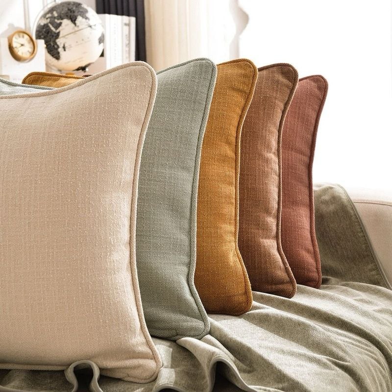 - Almofada Decorativa 45x45 ou 50x50 Linho ou Veludo C Vivo Enchimento Sofá Cama
