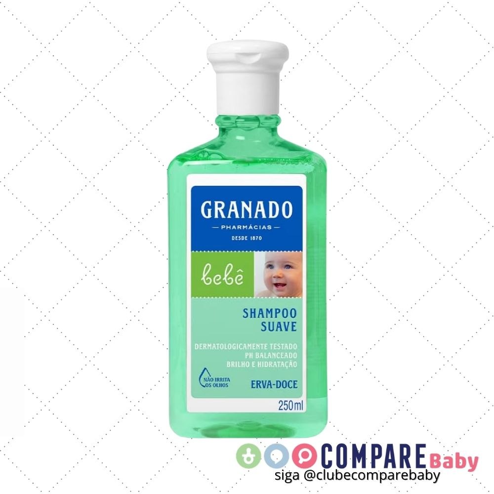 😍 Shampoo Bebê Erva-Doce, Granado, Verde, 250ml