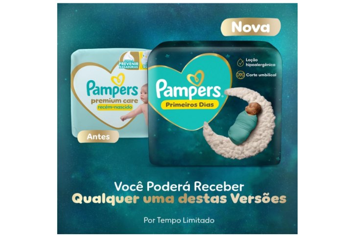 🫧  Fralda Pampers Primeiros Dias Tamanho RN (Até 4 kg), 36 Unidades